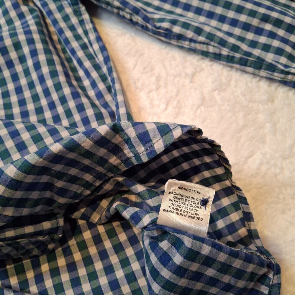 Brooklyn Industries Mens Gingham Button Down Shirt Sz XL Grandpa Preppy Academia - Picture 10 of 16